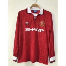 Manchester United 92/94 Home Long Sleeve Soccer Jersey